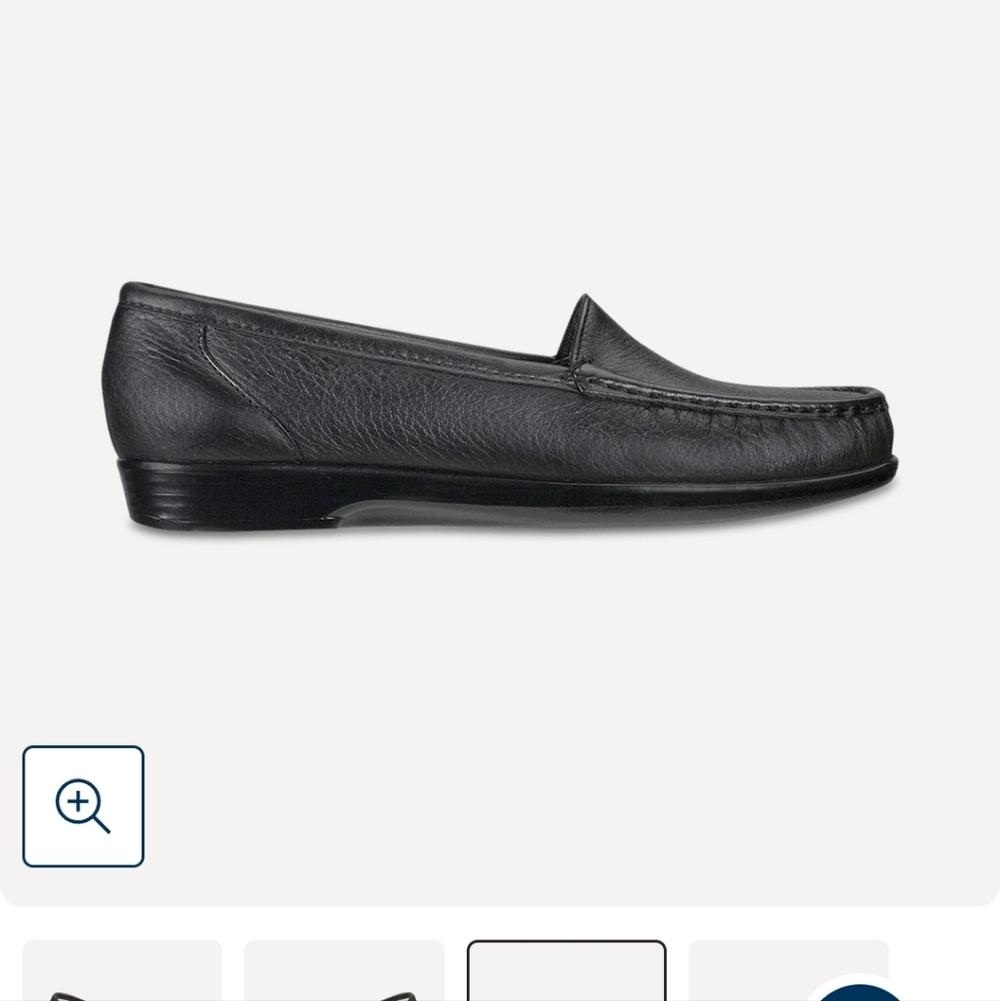 SAS Black Leather Loafers
